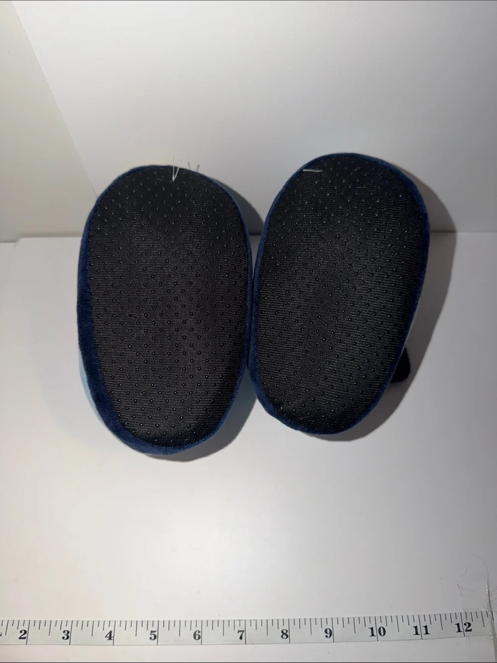 Disney Light Blue Plush Character Slipper Socks with Navy Trim